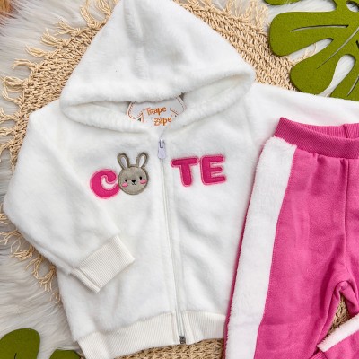 Inverno 2025 - Conjunto Cute coelhinho pink