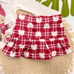 Inverno 2025 - Conj. Blusa Ursa e Short Saia - Vermelho