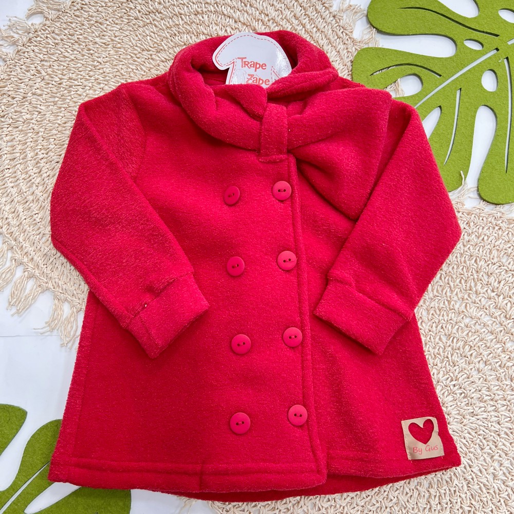 Inverno 2025 - Casaco Boucle Laço - Vermelho