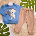 Inverno 2025 - Conj. Casaco Coala com Pocotó e Calça - Azul Jeans