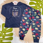 Inverno 2025 - Pijama "Hora de Dormir, Roarr!" - Preto