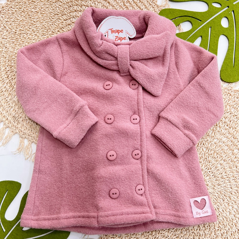 Inverno 2025 - Casaco Boucle Laço - Rose