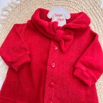 Inverno 2025 - Conj. Casaco Boucle Laço e Calça Legging - Vermelho