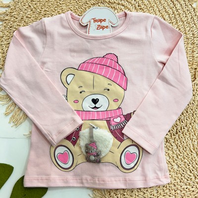 Inverno 2025 - Conj. Blusa Ursa e Short Saia - Rose