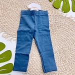 Inverno 2025 - Conj. Batinha Manga Longa Gatinhas e Legging - Areia e Azul Petróleo 