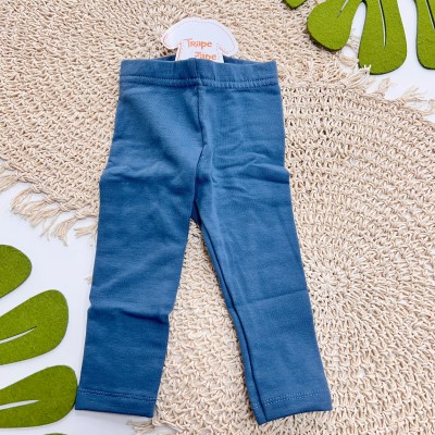 Inverno 2025 - Conj. Batinha Manga Longa Gatinhas e Legging - Areia e Azul Petróleo 