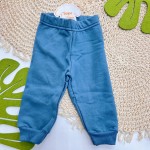 Inverno 2025 - Conj. Jaqueta com Capuz Savana e Calça em Moletom - Gelo e Azul Jeans