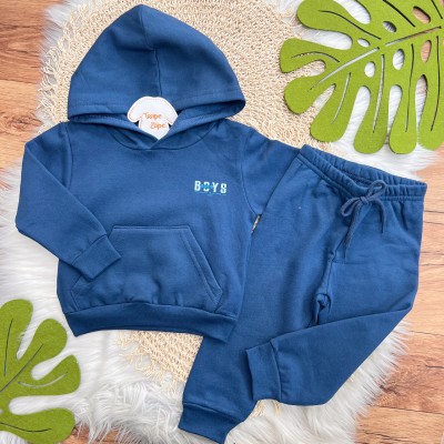  Inverno 2025 - Conj. Casaco Good Boys e Calça em Moletom - Azul Jeans
