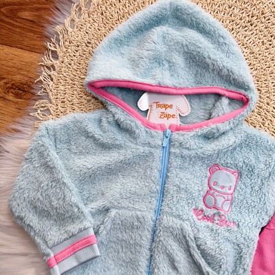  Inverno 2025 - Conj. Jaqueta com Pelinho Cool Bear e Legging - Azul 