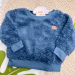 Inverno 2025 - Conj. Casaco CLRT e Calça em Pelinho - Azul Jeans