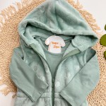  Inverno 2025 - Conj. Colete em Plush, Blusa Manga Longa e Legging Corações - Verde