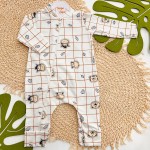 Inverno 2025 - Macacão Safari Baby com Abertura em Zíper - Creme
