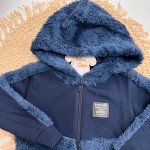 Inverno 2025 - Conj. Jaqueta com Pelinho Explore e Calça em Moletom - Marinho