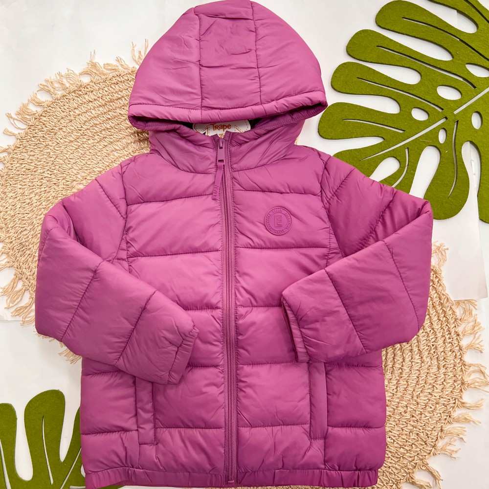 Inverno 2024 - Jaqueta Puffer com Capuz - Roxo