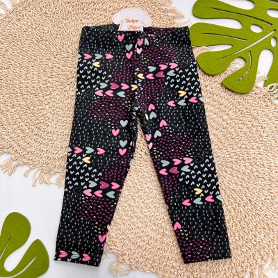  Inverno 2025 - Conj. Colete em Plush, Blusa Manga Longa e Legging Corações - Verde