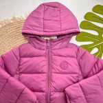 Inverno 2024 - Jaqueta Puffer com Capuz - Roxo