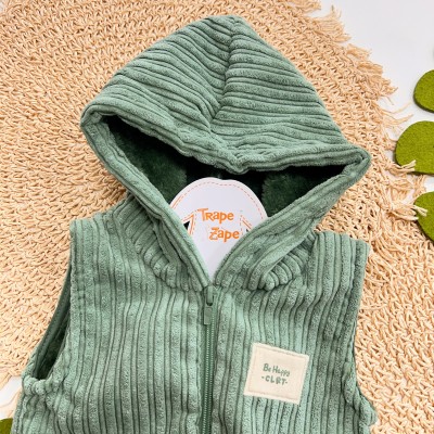 Inverno 2025 - Conj. Colete Be Happy, Blusa e Calça em Moletom - Verde
