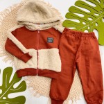 Inverno 2025 - Conj. Jaqueta com Pelinho Explore e Calça em Moletom - Ferrugem