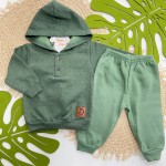 Inverno 2025 - Conj. Blusa em Mouline e Calça em Moletom - Verde