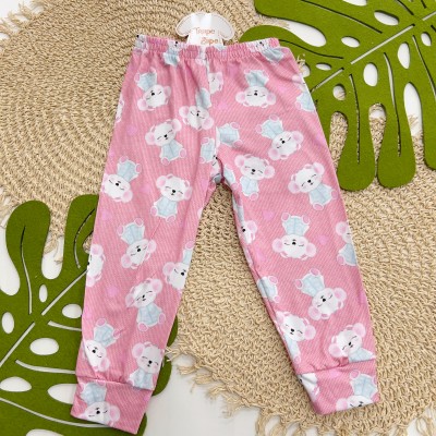 Inverno 2025 - Pijama Suede Ursinha Polar - Rosa
