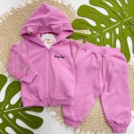Inverno 2025 - Conj. Jaqueta Pretty Baby e Calça em Moletom - Pink