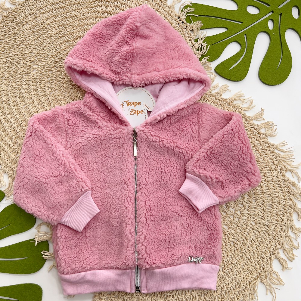Inverno 2025 - Jaqueta em Soft com Capuz - Rosa