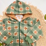 Inverno 2025 - Conj. Jaqueta Ursos Capuz com Pelinho e Calça - Verde