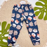 Inverno 2025 - Pijama Xadrez Animais - Azul Marinho