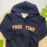 Inverno 2025 - Conj. Jaqueta Free Time e Calça em Moletom - Preto e Caramelo