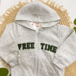 Inverno 2025 - Conj. Jaqueta Free Time e Calça em Moletom - Mescla e Verde