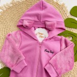 Inverno 2025 - Conj. Jaqueta Pretty Baby e Calça em Moletom - Pink