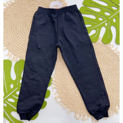 Inverno 2025 - Conj. Blusa com Capuz Dinossauro e Calça em Moletom - Azul Jeans e Preto