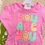 Inverno 2025 - Conj. Blusa Manga Longa "You Are You" e Legging - Rosa