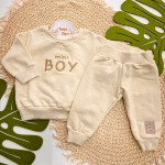 Inverno 2025 - Conj. Blusão Mini Boy e Calça - Baunilha 