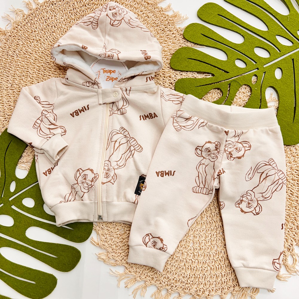 Inverno 2025 - Conj. Jaqueta com Capuz e Calça Simba - Areia