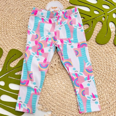 Inverno 2025 - Conj. Blusa Manga Longa "Be Happy and Smile e Legging Unicórnio - Verde