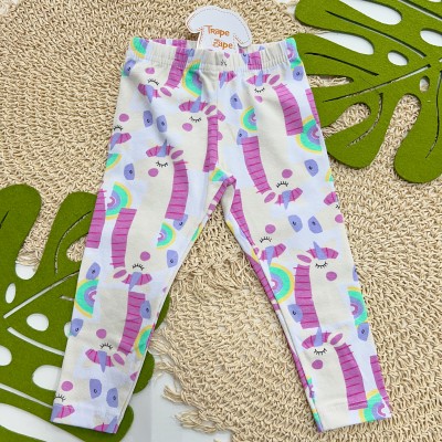 Inverno 2025 - Conj. Blusa Manga Longa "Be Happy and Smile e Legging Unicórnio - Rosa