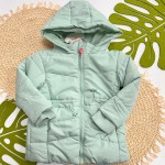 Inverno 2025 - Jaqueta Puffer com Capuz - Verde Claro