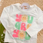  Inverno 2025 - Conj. Blusa Manga Longa "You Are You" e Legging - Off White