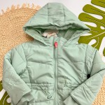 Inverno 2025 - Jaqueta Puffer com Capuz - Verde Claro