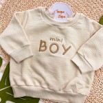 Inverno 2025 - Conj. Blusão Mini Boy e Calça - Baunilha 