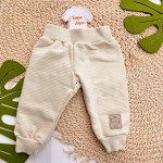 Inverno 2025 - Conj. Blusão Mini Boy e Calça - Baunilha 
