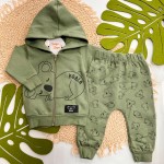 Inverno 2025 - Conj. Jaqueta Koala e Calça em Moletom - Verde