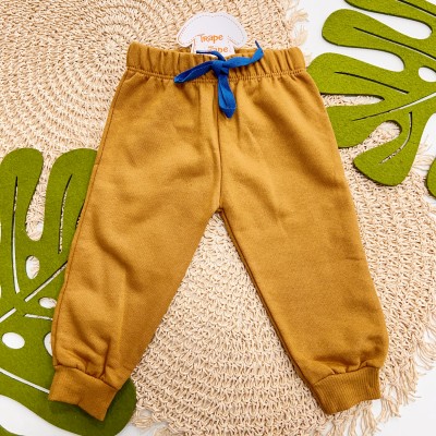 Inverno 2025 - Conj. Blusão Urso Fofo e Calça em Moletom - Azul e Ferrugem