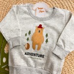 Inverno 2025 - Conj. Blusão Adventure The World e Calça em Moletom - Mescla