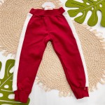 Inverno 2025 - Conj. Jaqueta Onças com Coração e Calça com Pelinho - Vermelho e Off White