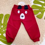 Inverno 2025 - Conj. Blusa Bear e Calça em Moletom - Marinho e Vermelho