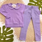  Inverno 2025 - Conj. Blusa Gola Love Bear e Legging - Lilás