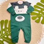 Inverno 2025 - Macacão Urso Branco - Chumbo e Verde