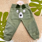 Inverno 2025 - Conj. Blusa Bear e Calça em Moletom - Mescla e Verde